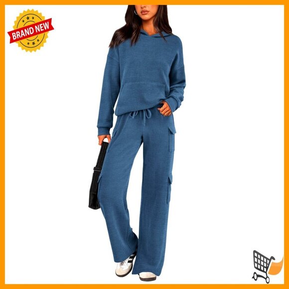 Pants - Cozy Hoodie Lounge Set Soft Fabric Matching Tracksuit Versatile Casual Wear